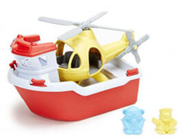 Green Toy Rettungsboot mit Helikopter